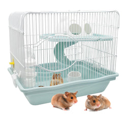 MUYG hamster cage front view shows sturdy metal frame for safe, spacious play