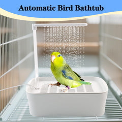 MUYG large-area-bird-shower provides multiple bathing angles for birds.