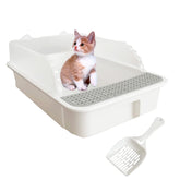 MUYG Open Cat Litter Box with High Side minimizes spills for daily use