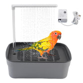 MUYG automatic parakeet bath front view facilitates easy cage-side bathing