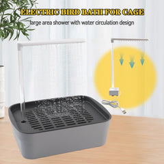 MUYG bird bath water outlets close-up highlighting even flow