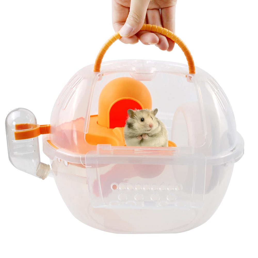 MUYG carrier cage top view shows portable travel design for small pets