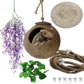 MUYG coconut hide for reptiles provides natural shelter and climbing enrichment.