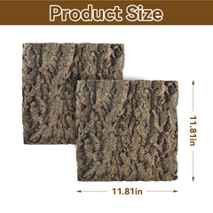 MUYG corcho terrario – textura de árbol para un aspecto natural y realista.