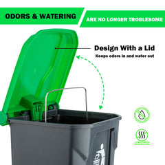 MXF 15L outdoor trash can with removable inner bucket for simple disposal.