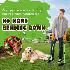 MXF pooper scooper on grass-dirt-gravel surface for tidy outdoor spaces