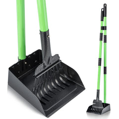 MXF pooper scooper with long-handle stainless-tray eases yard cleanup