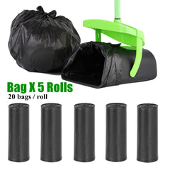 MXF swivel bin and rake in use with bags ready for street cleanup.