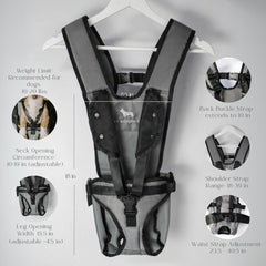 My Modern Pet shoulder straps and harness provide stable, comfortable support