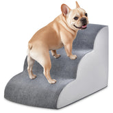 MYAXBD dog stairs 3-step foam-steps provide stable elevation for small dogs.
