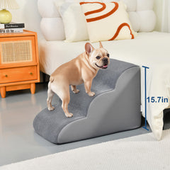 MYAXBD dog stairs non-slip corduroy-cover keeps pets secure on furniture.