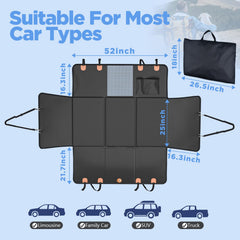 MYJAQI back seat extender waterproof cover keeps spills in check