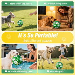MYOKIA dog soccer ball hexagon texture improves grip and bounce
