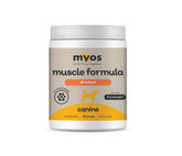 MYOS Canine Muscle Formula bottle-front image highlights natural muscle support for aging dogs.