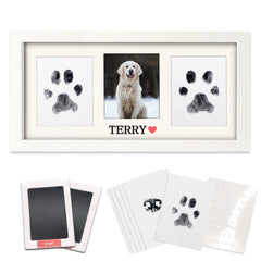 MYPAWLETS paw print frame close-up showing wooden finish for a lasting memorial