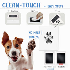 MYPAWLETS imprint paper with paw prints captures fine details for lasting memories.