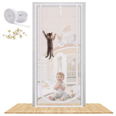 MYPIN reinforced cat screen door 40x84-inch near-installation view for easy fit
