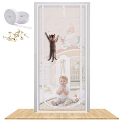 MYPIN reinforced cat screen door 40x84-inch near-installation view for easy fit