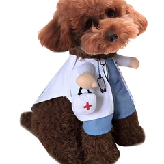 NACOCO doctor scrubs detail close-up emphasizes playful vet-inspired design