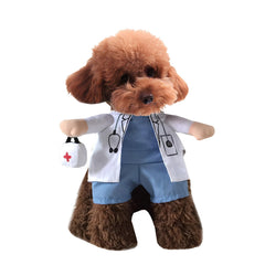 NACOCO Dog Cat Doctor Costume back view showing complete outfit for a polished look