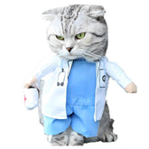 NACOCO Dog Cat Doctor Costume front view for adorable Halloween cosplay