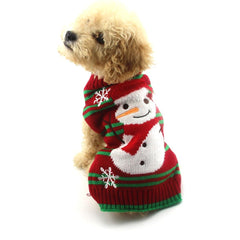NACOCO dog snow sweater snowman pattern keeps pets warm on winter walks.