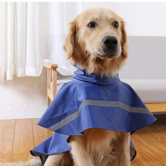 NACOCO large dog raincoat adjustable belly strap for secure sizing