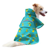 NACOCO large dog raincoat back view keeps dog dry during walks.