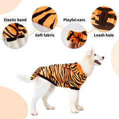 NACOCO pet cosplay coat orange front view highlighting easy wear design