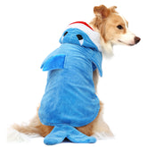 NACOCO Pet Shark Costume blue 5XL front view for cute holiday photos