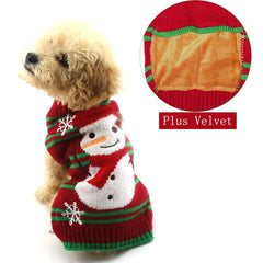 NACOCO snowman-pattern dog sweater features festive design and snug fit