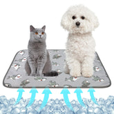 NACOCO cooling mat grey shark close-up, soft breathable texture for pets and kids