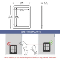 NAMSAN dog door magnetic self-closing keeps drafts out and pets cozy.