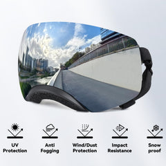 NAMSAN dog goggles breathable vents reduce moisture and fogging.