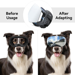 NAMSAN dog goggles UV400 protection highlights 99% UV blocking during sunny trips