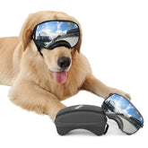NAMSAN Dog Goggles with wide eyecup provide broad visibility for road trips.