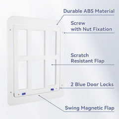 NAMSAN dual locks feature secures the flap when you need to lock door access.