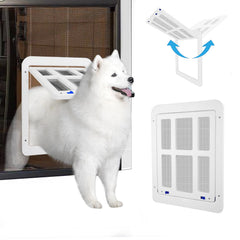 NAMSAN dog screen door magnetic flap enables effortless pet entry with self closing security.