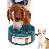 NAMSAN heated water bowl 2.2L outdoor-pet-drinker keeps water warm for outdoor pets.