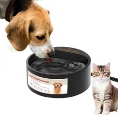 NAMSAN heated water bowl outdoor use with 2.2L capacity for winter hydration.
