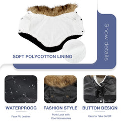 NAMSAN small dog winter coat waterproof fabric close-up highlights windproof outer protection.