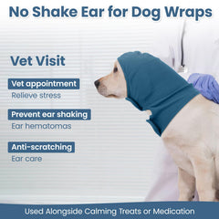 Nanaki Calming Hoodie Ear Wrap during bath time with water droplets visible