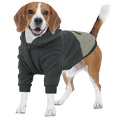 Nanaki dog hoodie grey XL front view shows warm fleece for large dogs.