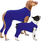 Nanaki Dog Wound Care Shirt front view shows full abdomen coverage for post-surgery recovery.
