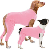 Nanaki dog wound care shirt front view showing full coverage for wounds