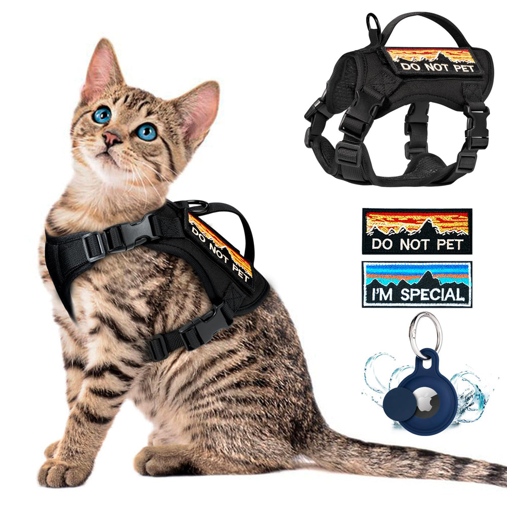 Nanappice tactical cat harness escape-proof design for secure outdoor walks