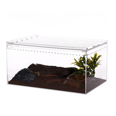 NANEEZOO Magnetic Acrylic Large Enclosure front view offering clear observation of tiny pets