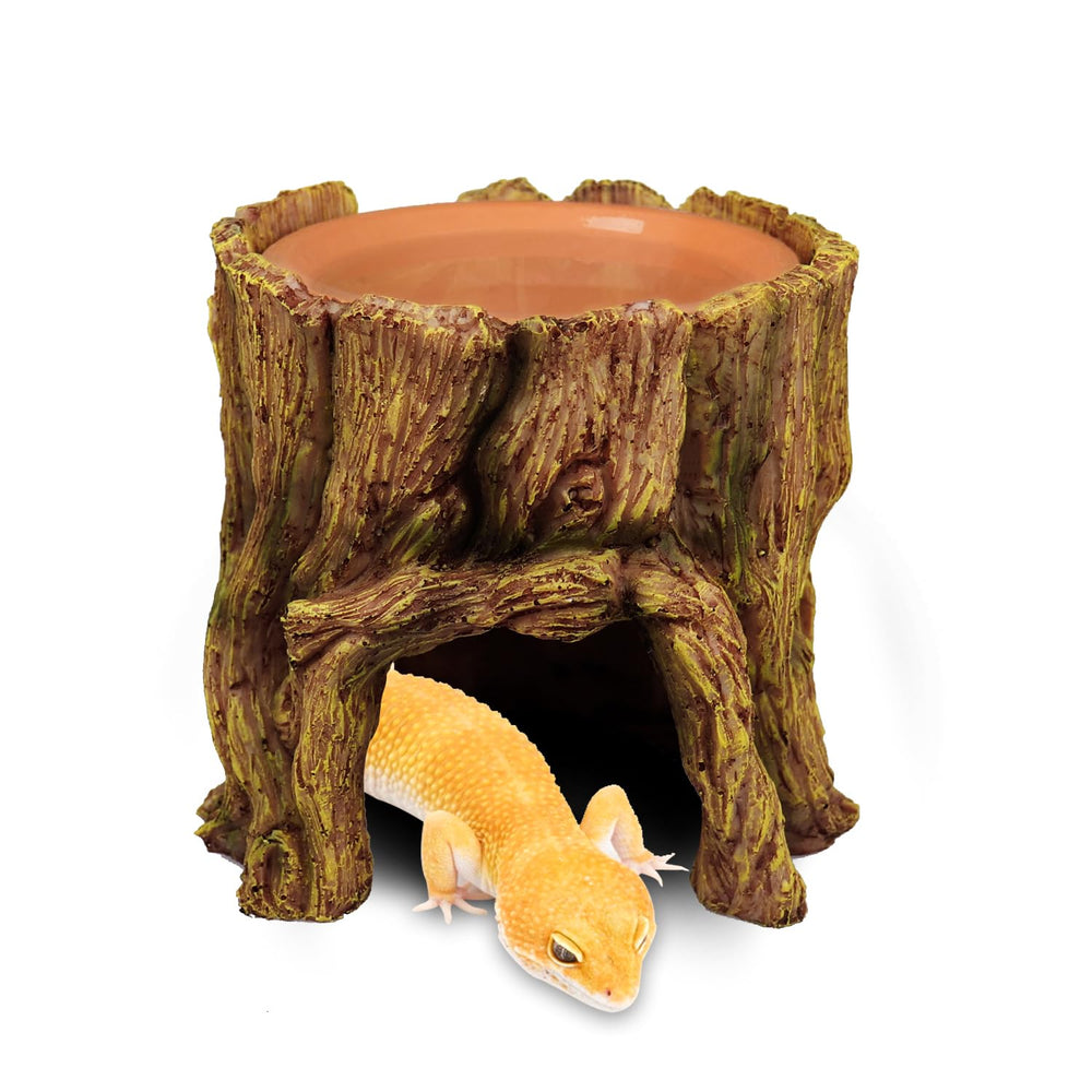 NANEEZOO reptile hide cave 2in1 with cozy rest space and shelter.