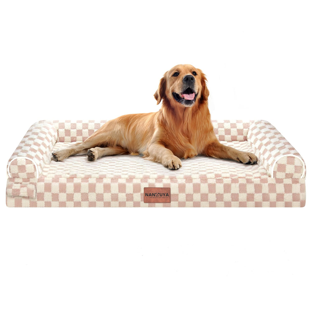 NANUYA large dog bed with orthopedic egg-crate foam for steady joint support during sleep