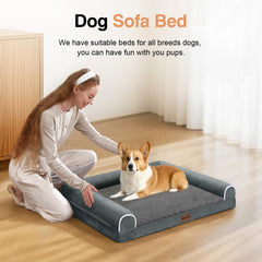 NANUYA dog bed egg crate foam shows weight distribution for joint-friendly rest